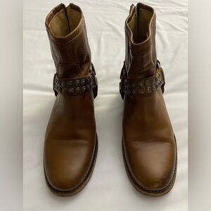Frye Women's Phillip Studded Harness Boots.  Size 6 1/2